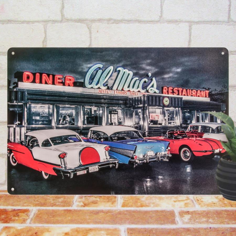 ブリキ看板 アメリカンダイナー アメ車al ポスター 絵 壁掛け 金属アートパネル ガレージ 車庫 自動車 イラスト 絵画 アメリカン雑貨 プレート モダン Daina Al アートパネル 太陽雑貨ren 通販 Yahoo ショッピング