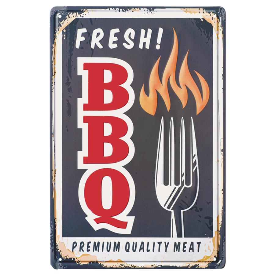 ブリキ看板e バーベキュー q ポスター インテリア ステーキ 焼肉 焼鳥 キッチン アートパネル サインボード おしゃれ E q3 アートパネル 太陽雑貨ren 通販 Yahoo ショッピング