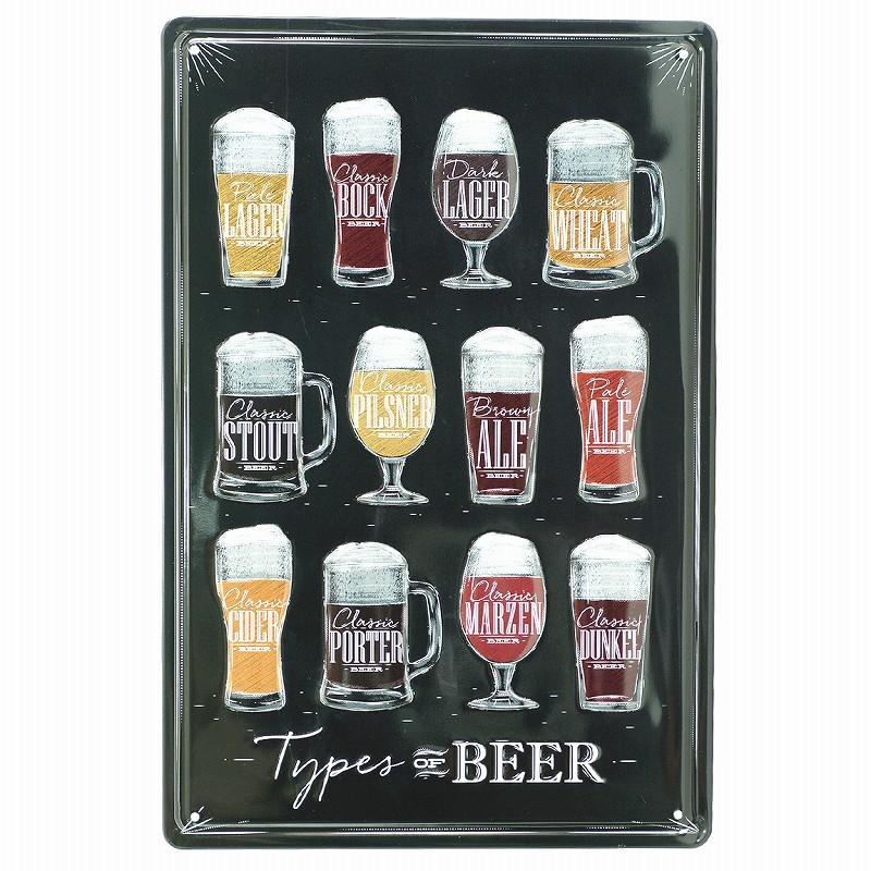 ブリキ看板e 生ビール lu BARポスター インテリア お酒 ラガー