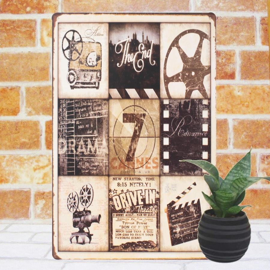 ブリキ看板 白黒映画 7 ポスター 絵 壁掛け 金属アートパネル モノクロ映画 イラスト アメリカン雑貨 プレート モダン アンティーク風 ブルックリンスタイル Eiga7 アートパネル 太陽雑貨ren 通販 Yahoo ショッピング