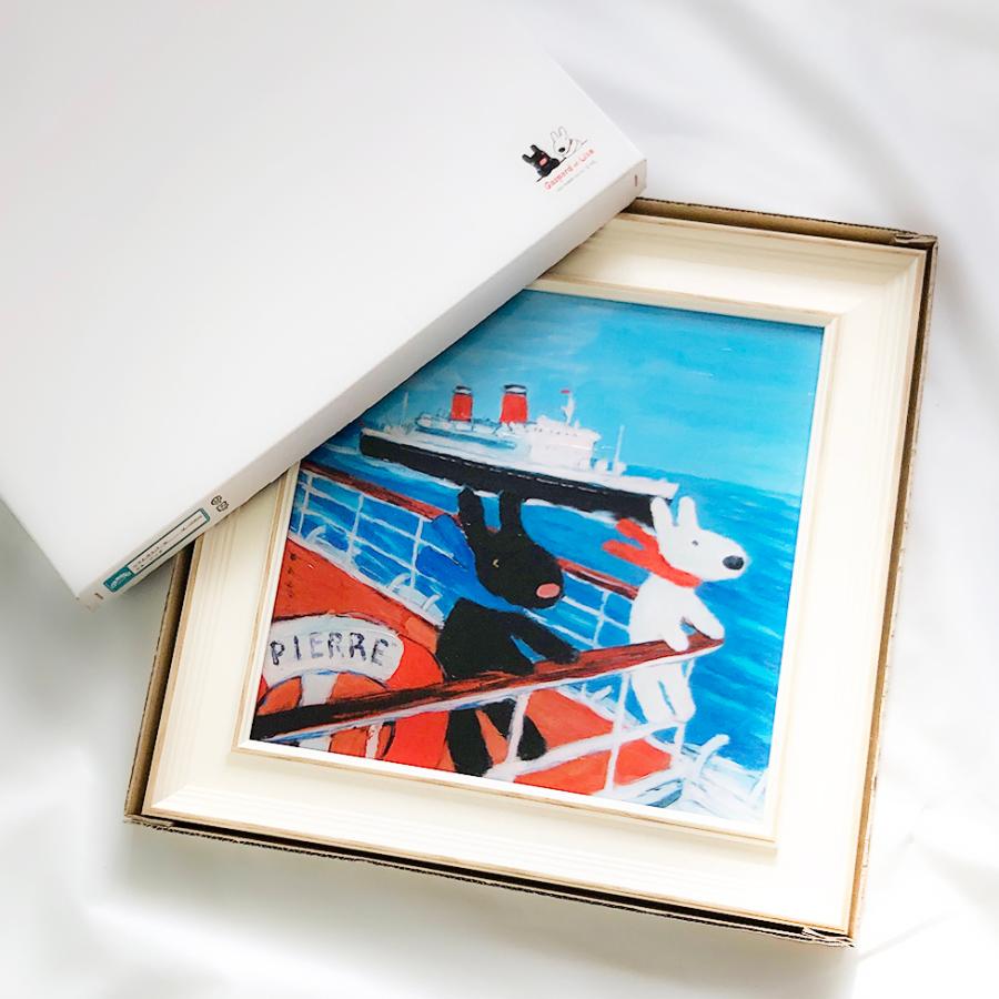 フレーム付き 絵画 リサとガスパール クルージング 海 ポスター グッズ