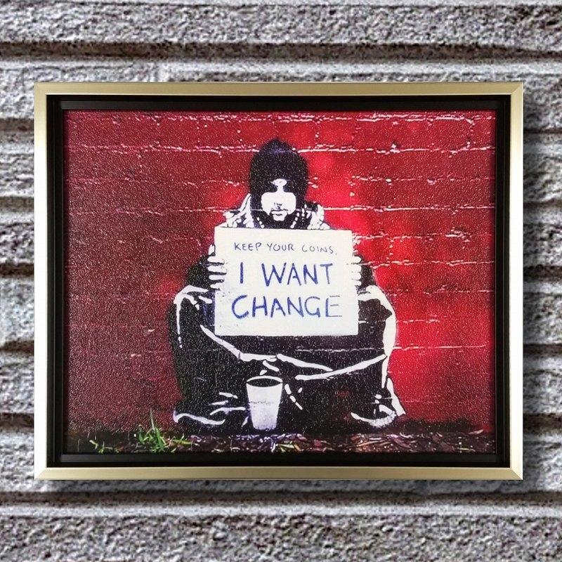 Banksy バンクシー モンキーヘッドフォン 猿 ポスター 選べる2サイズ