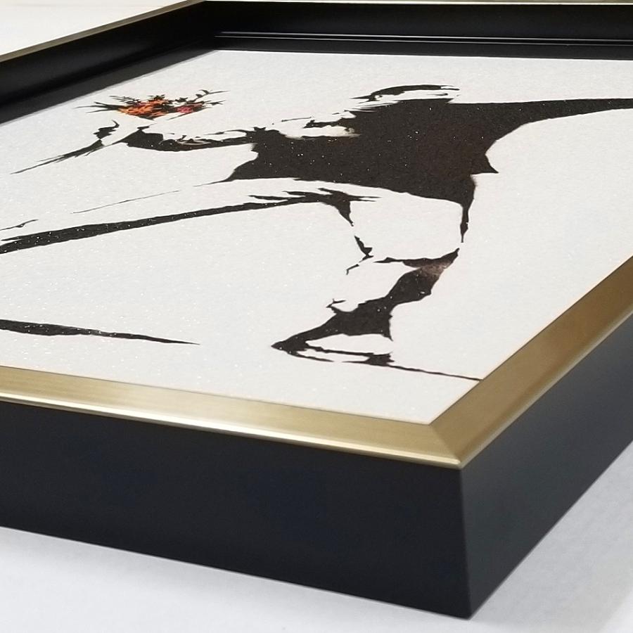 正規ライセンス バンクシー ポスター 作品 絵 絵画 花束を投げる男性2