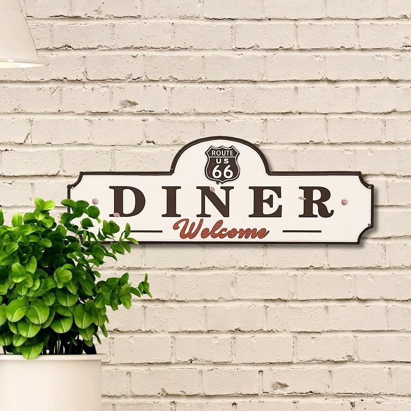 ブリキ看板h50e ルート66 ダイナー ポスター 金属アートパネル イラスト 絵画 壁掛け アメリカン雑貨 おしゃれ 大型 H50e 66din アートパネル 太陽雑貨ren 通販 Yahoo ショッピング