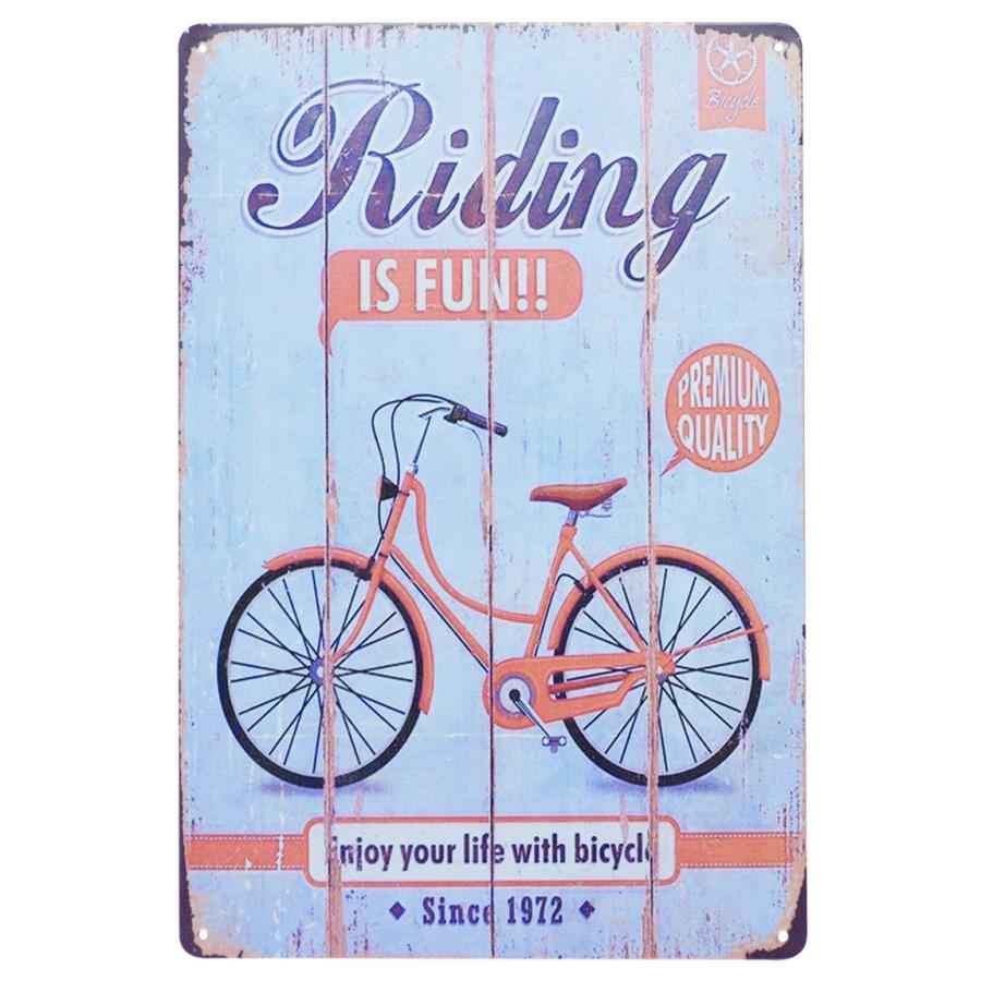 ブリキ看板 自転車 F ポスター 絵 壁掛け 金属アートパネル イラスト 絵画 アメリカン雑貨 プレート インテリア雑貨 モダン レトロ風 レトロ雑貨 Jite2 アートパネル 太陽雑貨ren 通販 Yahoo ショッピング