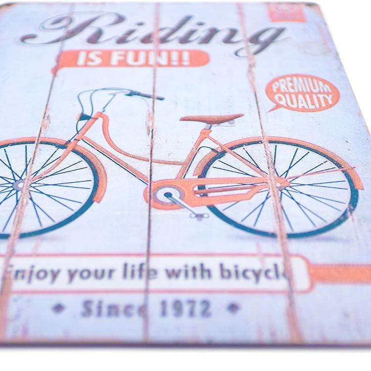 ブリキ看板 自転車 F ポスター 絵 壁掛け 金属アートパネル イラスト 絵画 アメリカン雑貨 プレート インテリア雑貨 モダン レトロ風 レトロ雑貨 Jite2 アートパネル 太陽雑貨ren 通販 Yahoo ショッピング