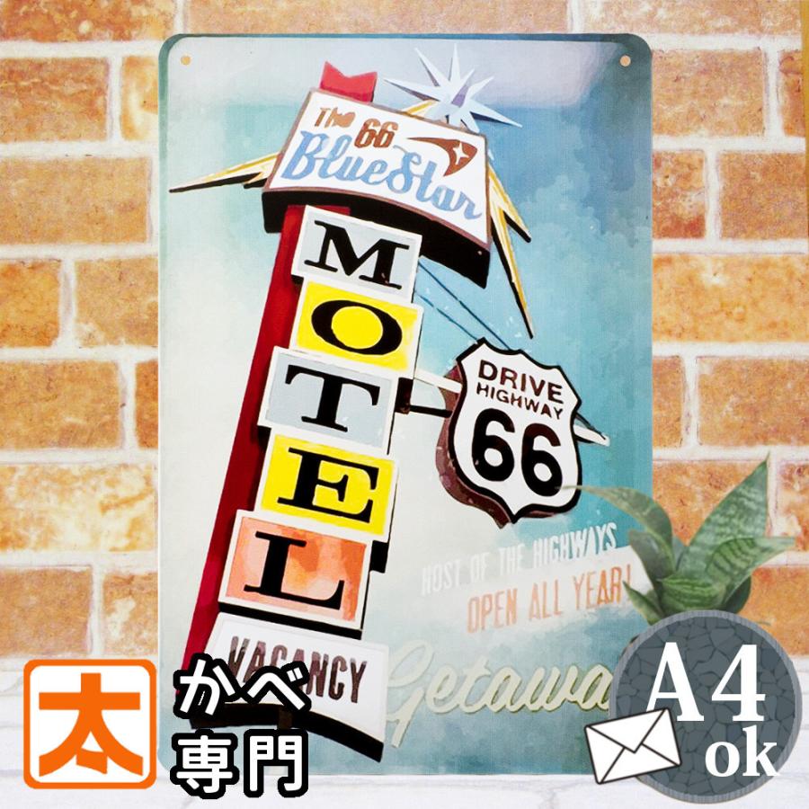ブリキ看板k ルート66 Bs ポスター Motel ホテル ガレージ 車庫 青空 雑貨 絵画 イラスト レトロ風 ノスタルジック アメリカン雑貨 K 66 Bs アートパネル 太陽雑貨ren 通販 Yahoo ショッピング