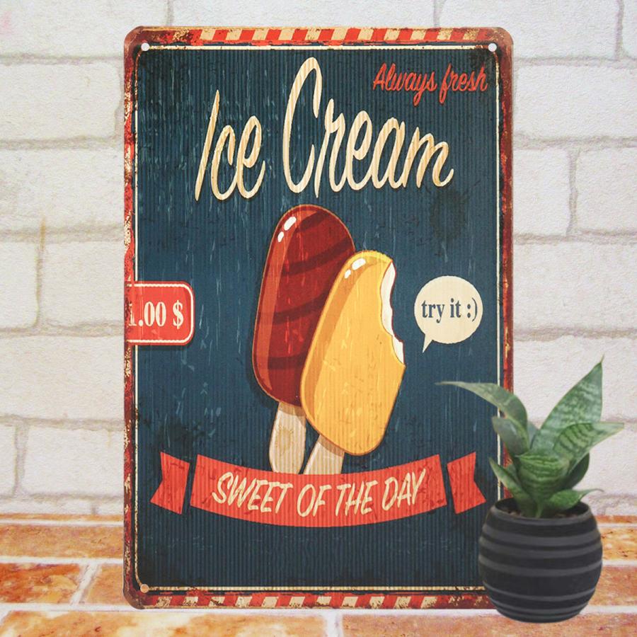 アイスクリーム ポスター インテリア雑貨 ブリキ看板k チョコレート カフェ風 アートパネル 絵画 おしゃれ レトロ風 K Chob アートパネル 太陽雑貨ren 通販 Yahoo ショッピング