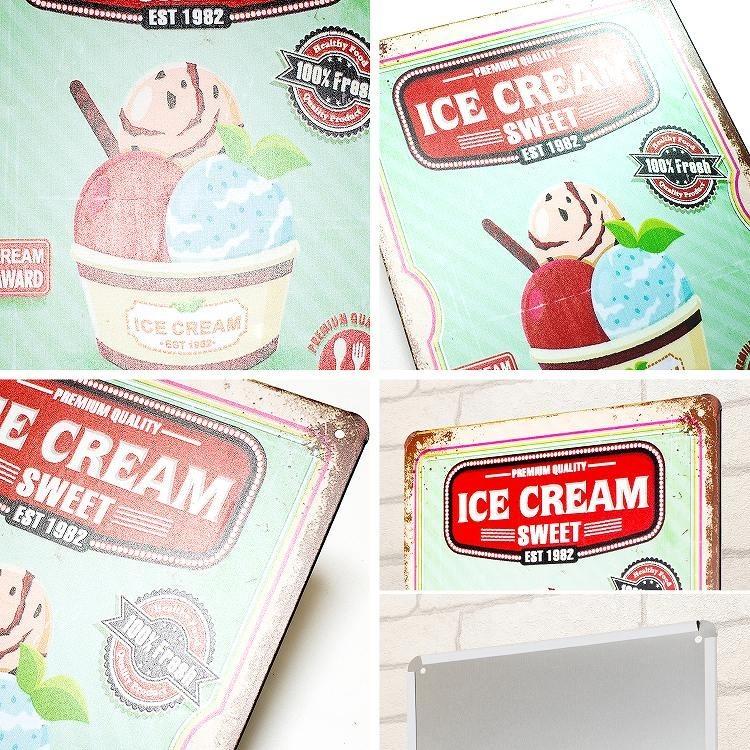 ブリキ看板 k アイスクリーム m1 ポスター インテリア 絵 壁掛け
