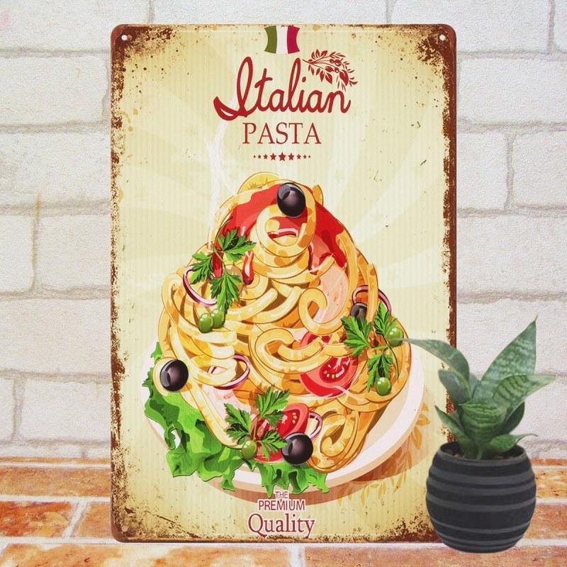ブリキ看板k パスタ 大盛 食べ物 ポスター 金属アートパネル イラスト 絵画 壁掛け アメリカン雑貨 おしゃれ K Pas アートパネル 太陽雑貨ren 通販 Yahoo ショッピング