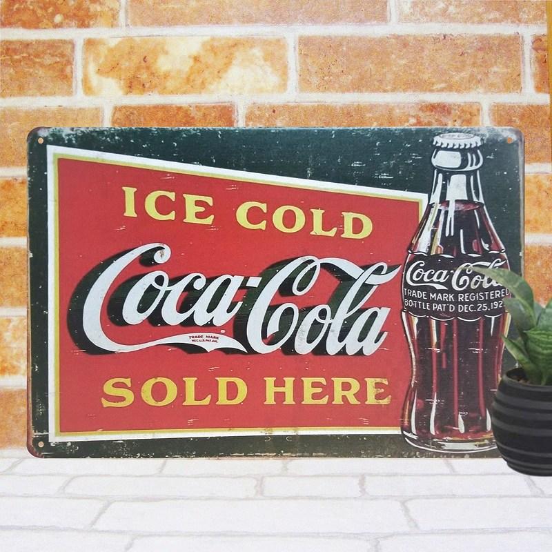 コカコーラ ショップ 壁掛けパネル ポスター 値下げ ビンテージ 訳あり コカコーラ グッズ ブリキ看板 コカ・コーラ ic ポスター 絵