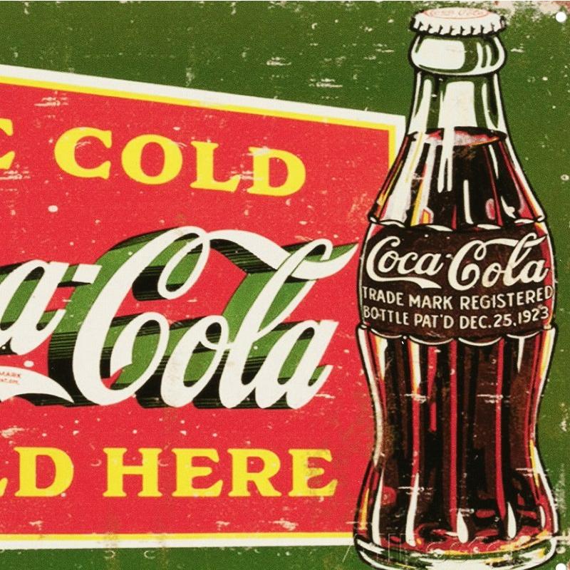 ブリキ看板k コカ コーラ Coca Cola 緑 瓶 ポスター 絵 壁掛け 金属アートパネル イラスト 絵画 オーナメント アメリカン雑貨 プレート モダン 最大98 オフ