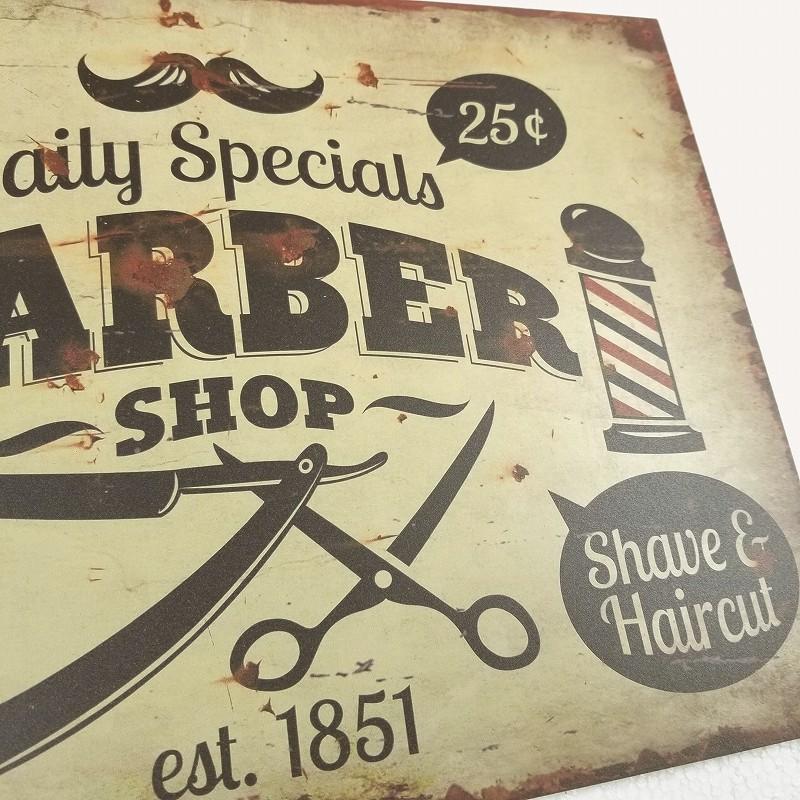 デザイン看板A4】BARBER バーバーgs★絵ポスター美容院サインポール理容院 木製看板40 バーバーインテリア サインポール 理髪店 美容院 ポスター