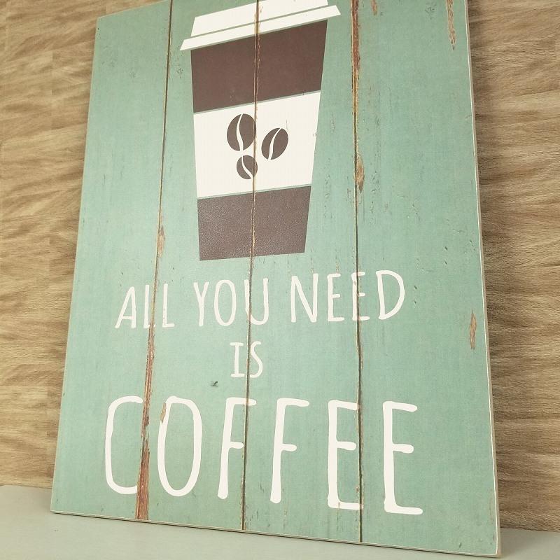 贈与 カフェ風 ポスター 木製看板40 コーヒー Al 雑貨 アートパネル 純喫茶店 サインボード サインプレート 絵画 イラスト かわいい 黄緑色 グリーン Aynaelda Com