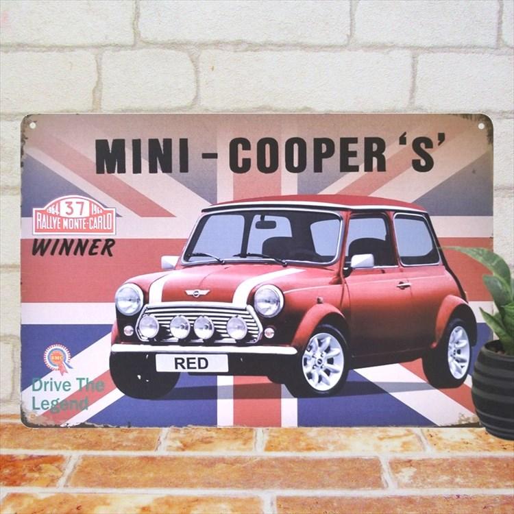 ブリキ看板k ミニクーパー Mini 3 ポスター 絵 自動車 イギリス 壁掛け 金属アートパネル イラスト 絵画 オーナメント アメリカン雑貨 プレート モダン Mini3 アートパネル 太陽雑貨ren 通販 Yahoo ショッピング
