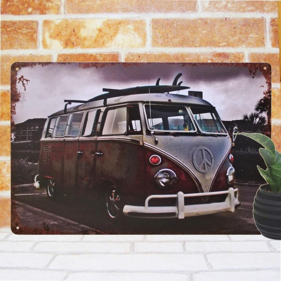 ブリキ看板 1000種類 ワーゲン ミニバス赤 Vvp ポスター Minibusrevvs アートパネル 太陽雑貨ren 通販 Yahoo ショッピング