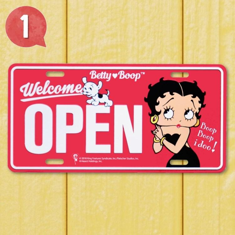 アメコミグッズ アメリカ雑貨 看板 ブリキ看板 ベティちゃん 犬 m1