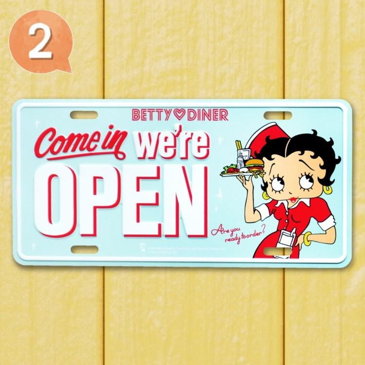 アメコミグッズ アメリカ雑貨 看板 ブリキ看板 ベティちゃん 犬 m1