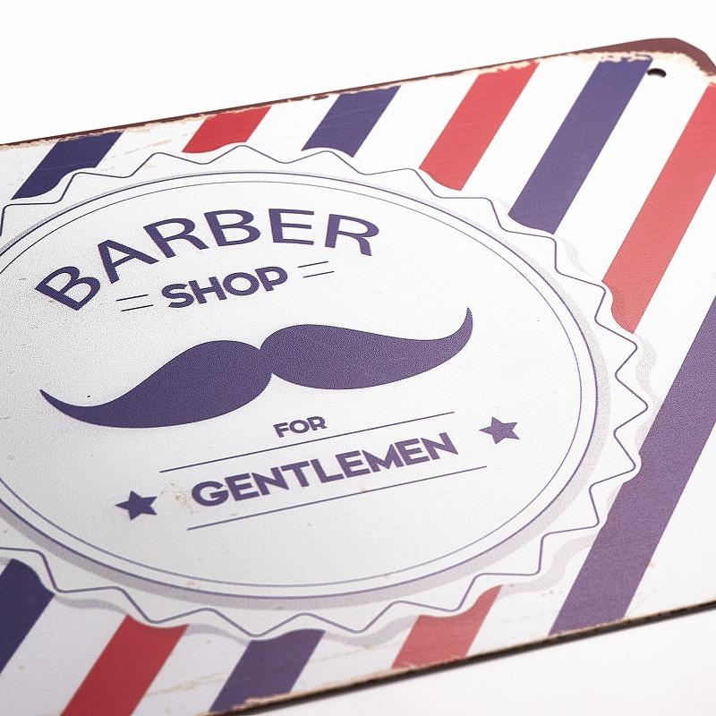 ブリキ看板s BARBER バーバーインテリア hg ポスター バーバー
