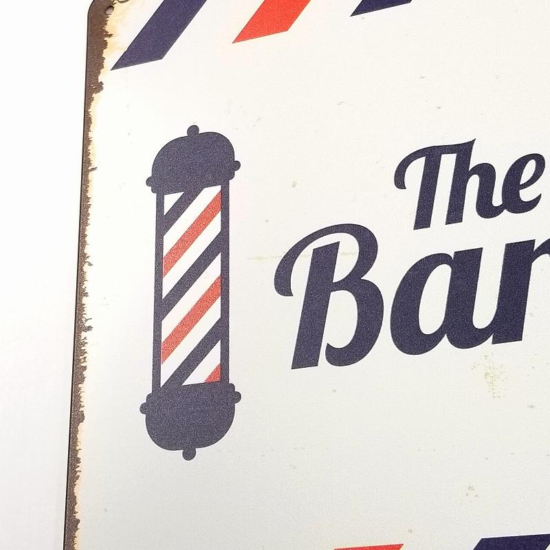 バーバーインテリア ブリキ看板s BARBER ポスター バーバー