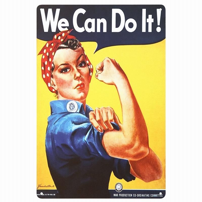 We Can Do It ポスター ブリキ看板 やればできる 応援メッセージ ポジティブワード 中学受験 高校受験 大学受験 センター試験 やる気スイッチ サインプレート Wcdi アートパネル 太陽雑貨ren 通販 Yahoo ショッピング