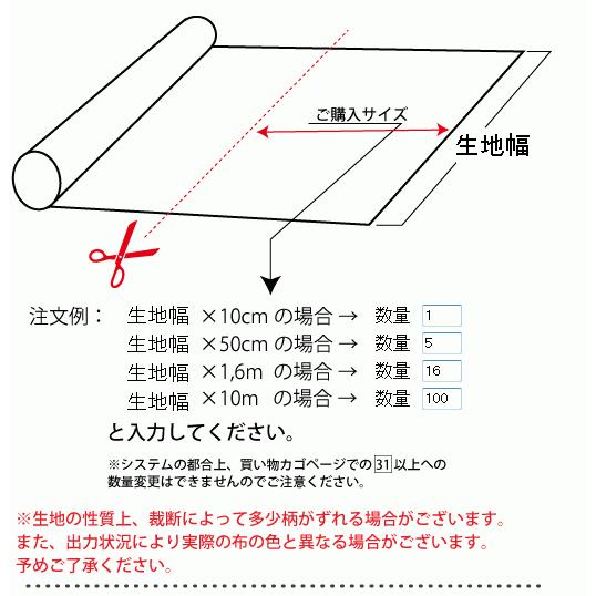 鶴に花青海波笠松文様 10cm単位 切り売り【布地 生地 和柄 和柄生地