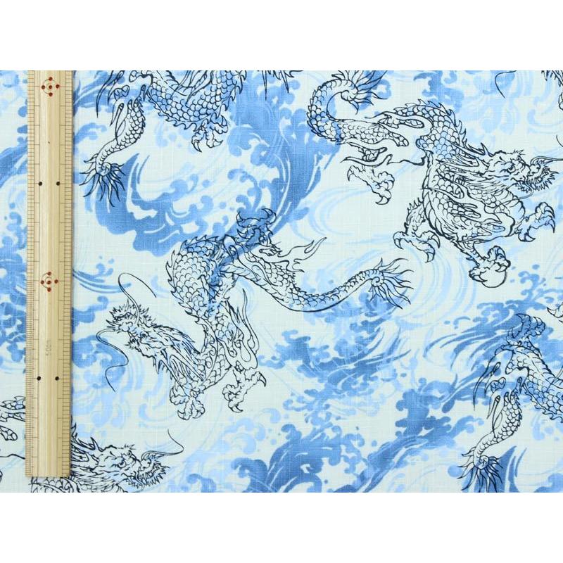 和柄 水墨画風龍と波文様 全5色 約110ｃｍ幅 10ｃｍ単位 切り売り 和柄 布 生地 布地 和柄生地 コットン Rs1 C 321 130 3 布の但馬屋ヤフー店 通販 Yahoo ショッピング