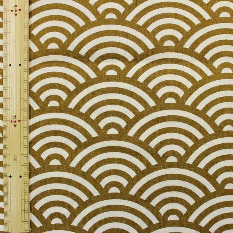 日本伝統文様 青海波文様 金茶 6753 3e 布の但馬屋ヤフー店 通販 Yahoo ショッピング