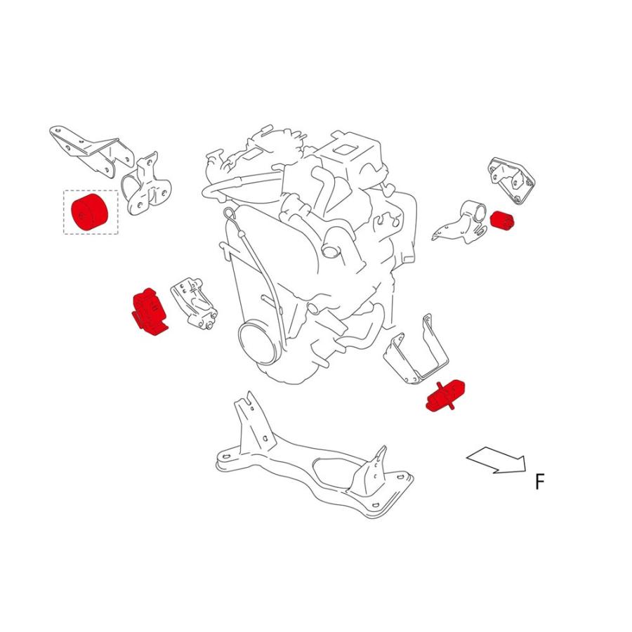 スズキ（SUZUKI） ブッシュ・マウント【エンジンマウント】アルト