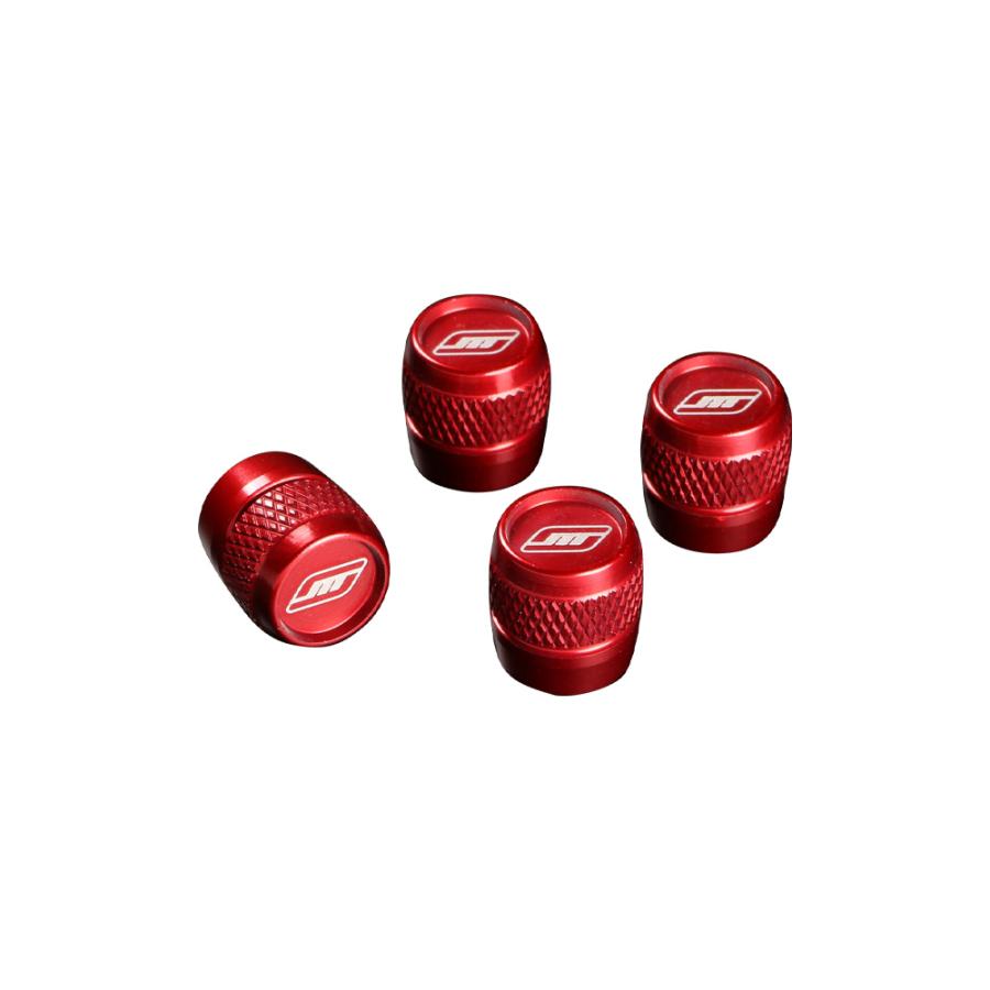 汎用【MONSTER SPORT エアバルブキャップ】 レッド 4個セット