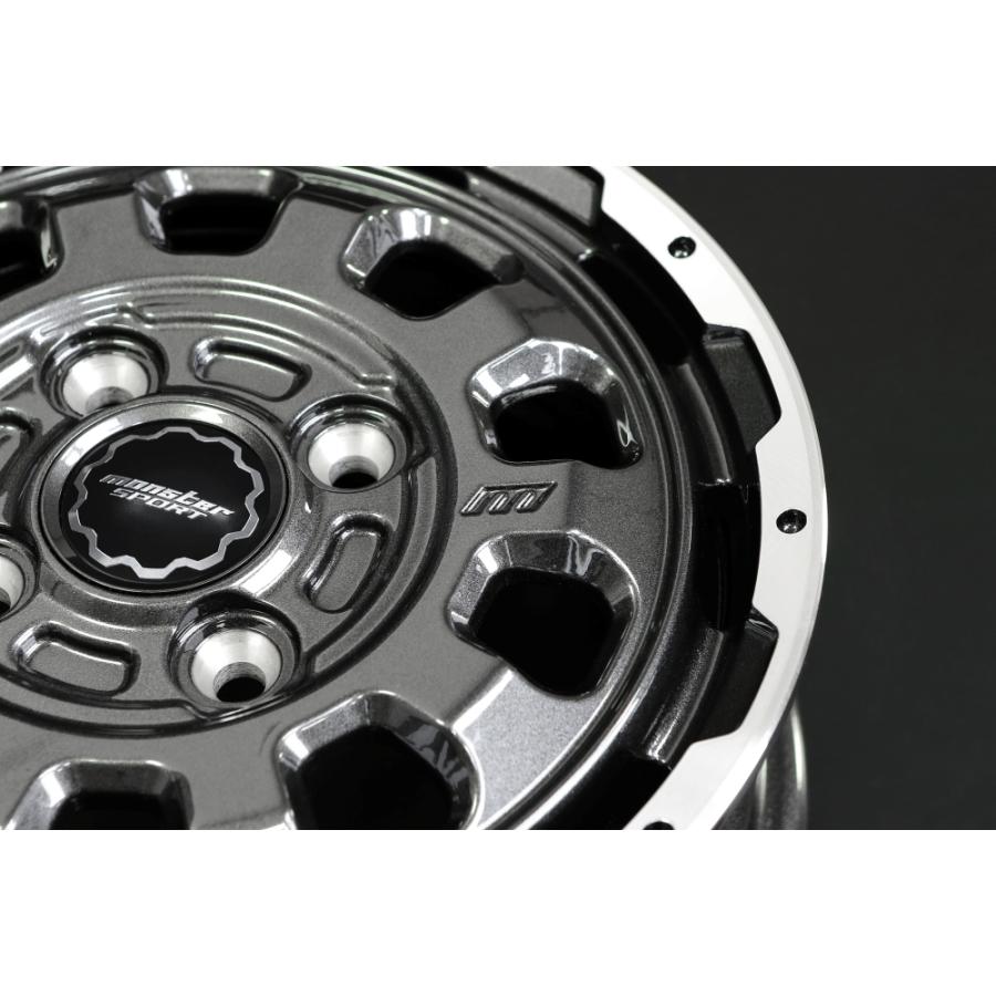 MONSTER SPORT GX10T アルミホイール 12inch×4.0B ガンメタ 683100