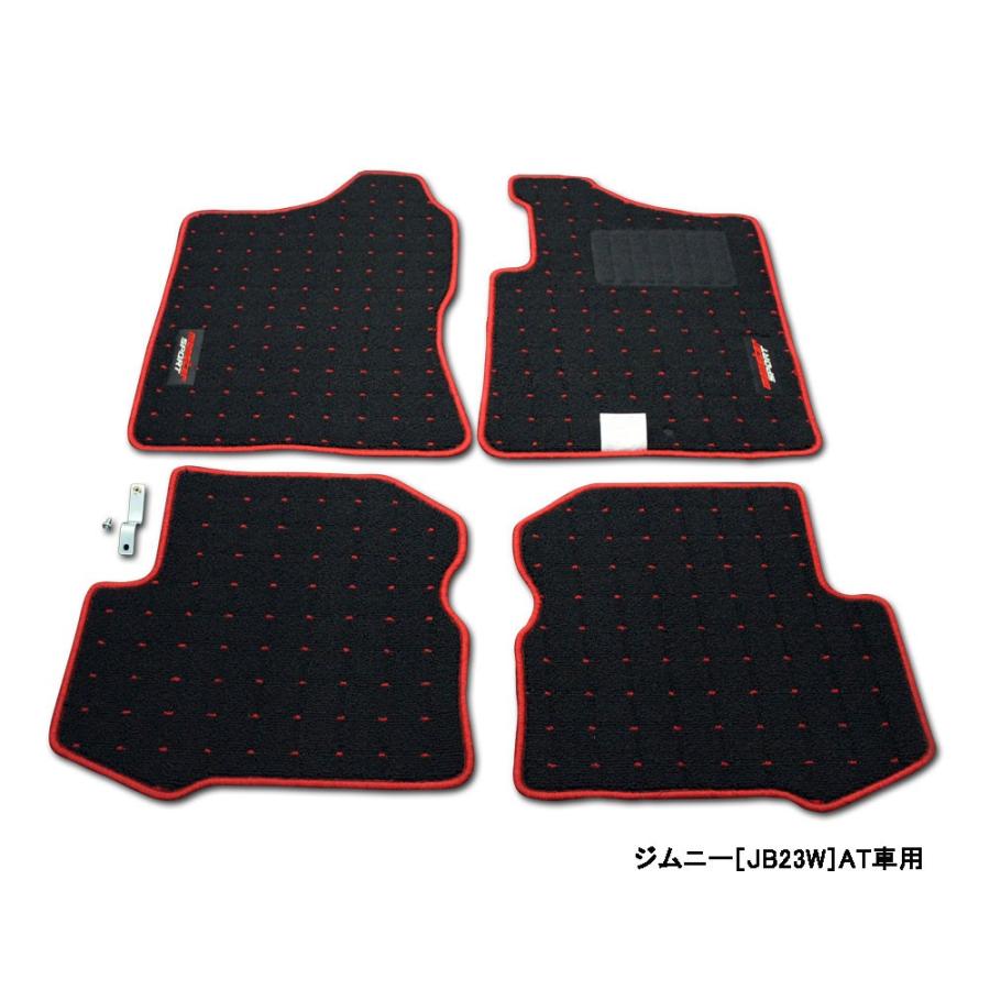 jb23ジムニーMT用フロアマット赤美品！使用期間1ヶ月 スズキ ジムニー JB23 フロアマット (H10年10月～) R1000