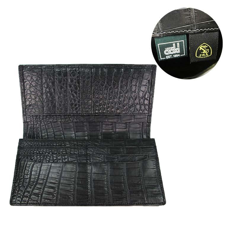 Luggage AOKI 1894（ラゲージ アオキ 1894） Matt Crocodile（マット クロコダイル） 長財布（二つ折りタイプ） 2482 送料無料 日本製の画像