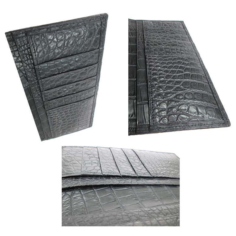 Luggage AOKI 1894（ラゲージ アオキ 1894） Matt Crocodile（マット クロコダイル） 長財布（二つ折りタイプ） 2482 送料無料 日本製の画像