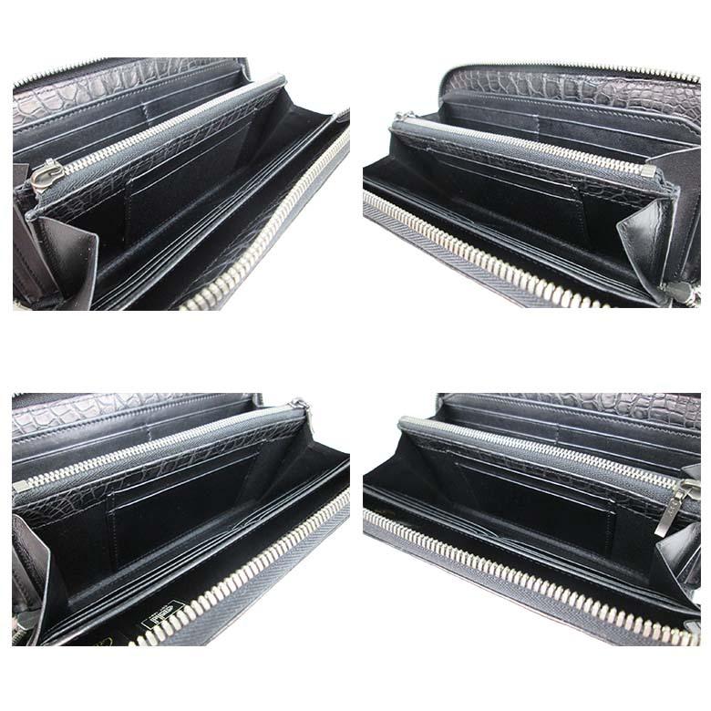 Luggage AOKI 1894（ラゲージ アオキ 1894） Matt Crocodile（マット クロコダイル） 長財布（ラウンドファスナータイプ） 2483 送料無料 日本製の画像