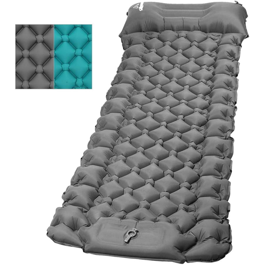 チープ Akasoom エアーマット キャンプ用 マット アウトドアマット 車中泊マット キャンピングエアーベッド 足踏み式 無限連結可能 枕付き 40dナイ Wantannas Go Id