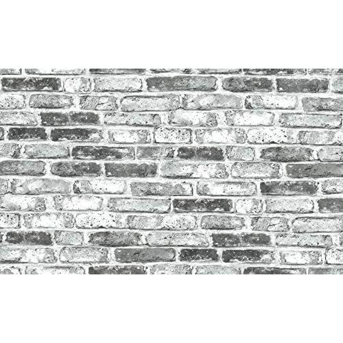 国際ブランド Dream Sticker 貼ってはがせる 壁紙シール Petapa 賃貸ok レンガ 50cm 250cm 1本 モノクロ Chartidis Gr