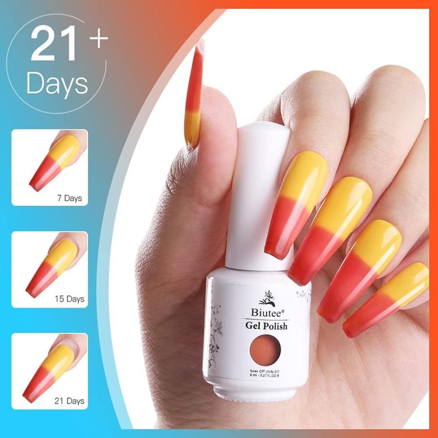 超人気の ジェルネイル Biutee ジェルネイル セット 温感変色 ジェルネイル ６色 8ml 温度によって変色 ３段温感変色 ジェルネイルカラーセット グラデーションジェ Www Threeriversofs Com