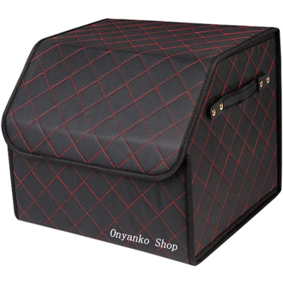 車用収納ボックス トランク 収納 大容量 防水 車 ラゲッジルーム トラック Suv 軽自動車などの車に適用 S 黒い背景赤 最新作売れ筋が満載