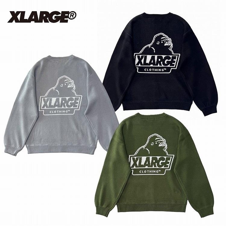 XLARGE エクストララージ ニットトップス SLANTED OG CREWNECK XLARGE エクストララージ ニットトップス SLANTED OG CREWNECK