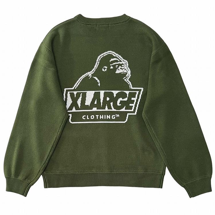 XLARGE エクストララージ ニットトップス SLANTED OG CREWNECK XLARGE エクストララージ ニットトップス SLANTED OG CREWNECK