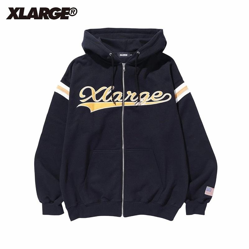 XLARGE ジップパーカー メンズ エクストララージ LINE ZIP UP