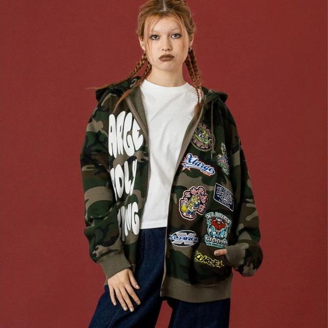 XLARGE ジップパーカー XLARGE】MULTI LOGO ZIP UP HOODED SWEATSHIRT (X-Large