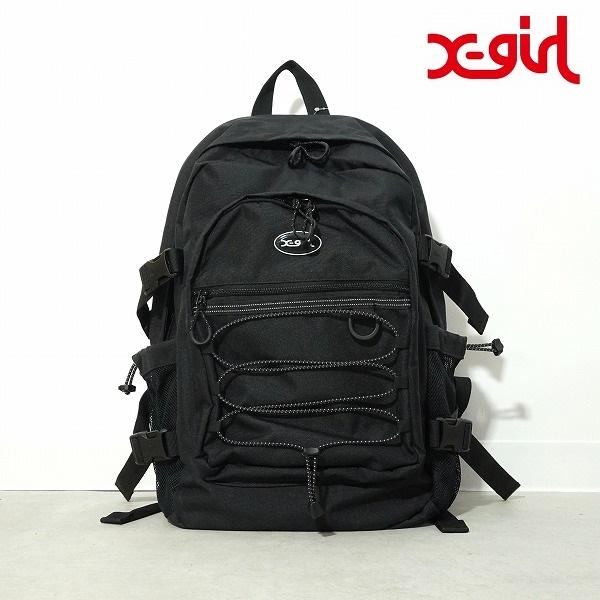 エックスガール リュック Xgirl BUNGEE CORD BACKPACK レディース バックパック 通学 通勤 レジャー 黒 ブラック 105231053012 