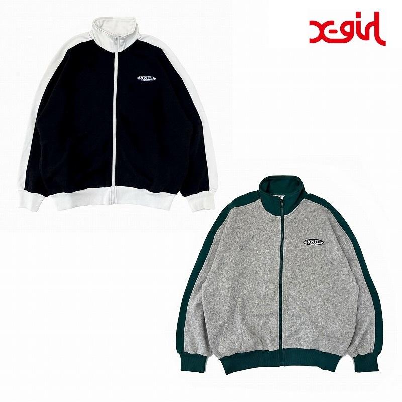 エックスガール X-girl CONTRAST STRIPE ZIP UP SWEAT レディース  