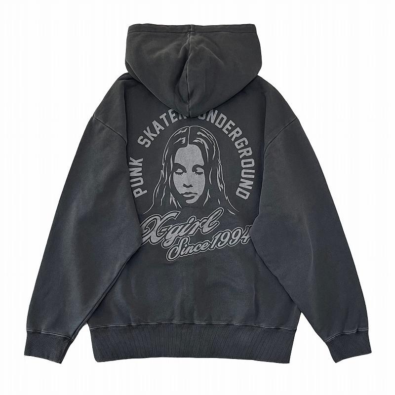 X-girl エックスガール パーカー FACE & CURSIVE LOGO ZIP UP X-girl エックスガール パーカー FACE & CURSIVE LOGO ZIP UP