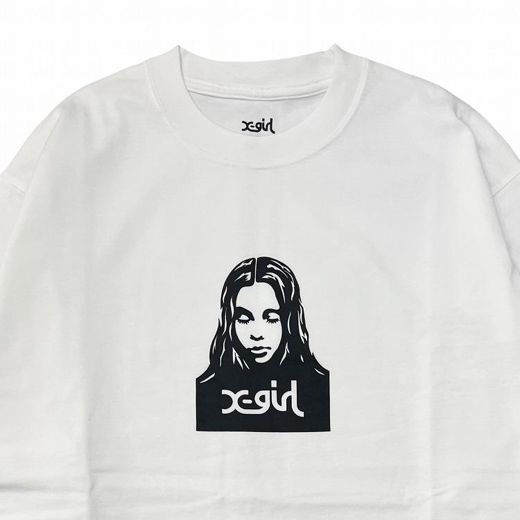 X-girl エックスガール ロンT FACE L/S TEE 長袖Tシャツ X-girl エックスガール ロンT FACE L/S TEE 長袖Tシャツ
