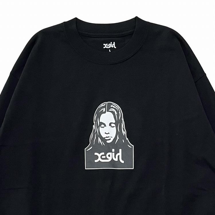 X-girl エックスガール ロンT FACE L/S TEE 長袖Tシャツ X-girl エックスガール ロンT FACE L/S TEE 長袖Tシャツ