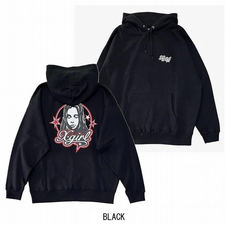 X-girl エックスガール パーカー FACE AND STARS SWEAT HOODIE X-girl エックスガール パーカー FACE AND STARS SWEAT HOODIE