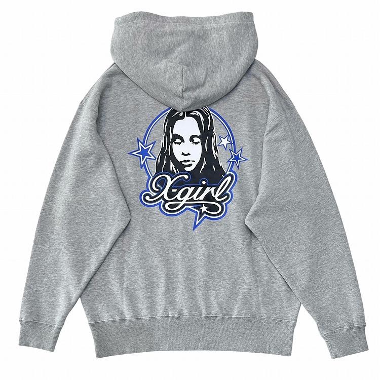 X-girl エックスガール パーカー FACE AND STARS SWEAT HOODIE X-girl エックスガール パーカー FACE AND STARS SWEAT HOODIE